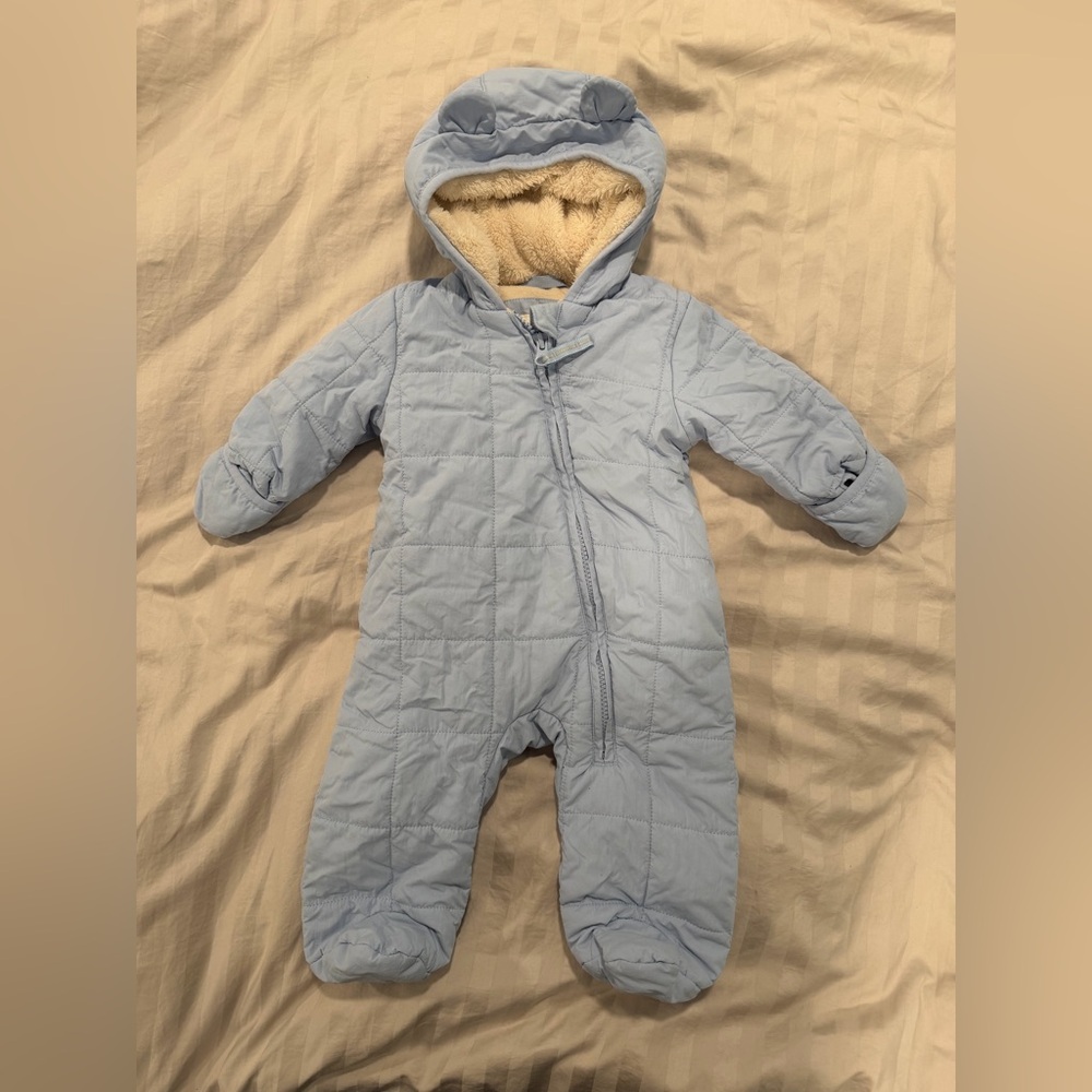 Cat & Jack Light Blue Baby Snowsuit 3-6 Month